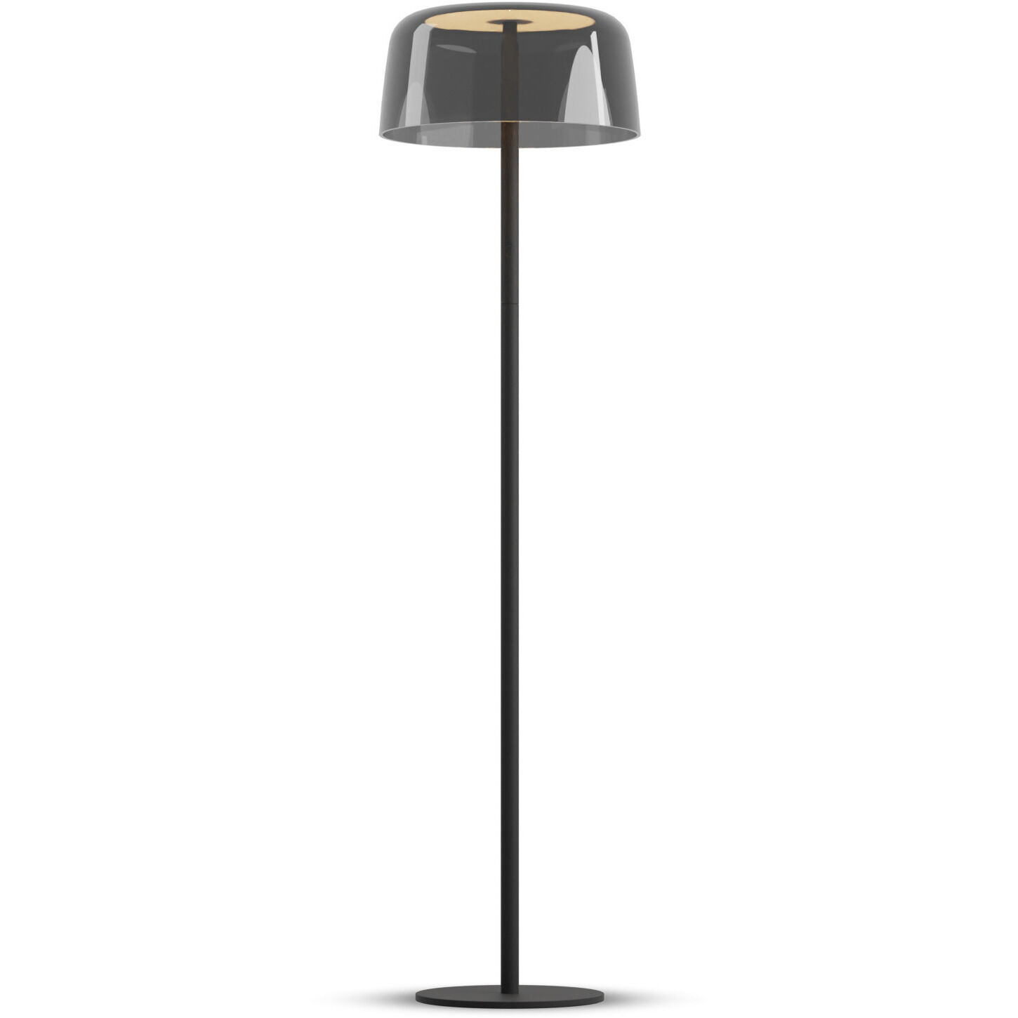 Yurei 51.5 inch 14.00 watt Matte Black Floor Lamp Portable Light in Acrylic Dark Gray